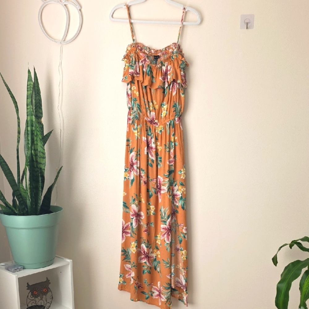 Floral Ruffle Maxi Dress